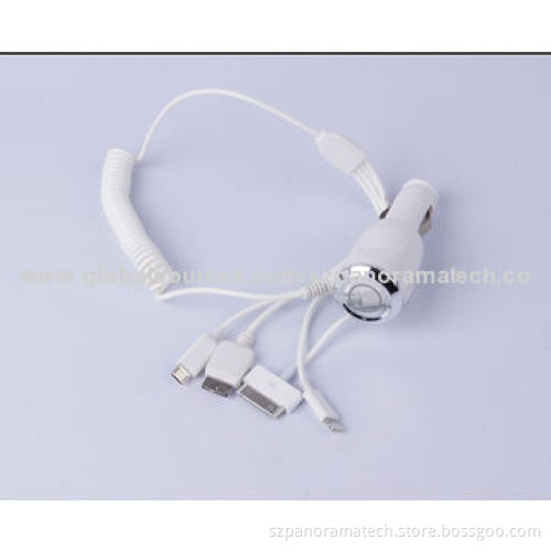 4-in-1 Car Charger for iPhone 5/4/Samsung/HTC/RIM's BlackBerry/Note 3/S5, 12-24V Input, 5V/1A Output
